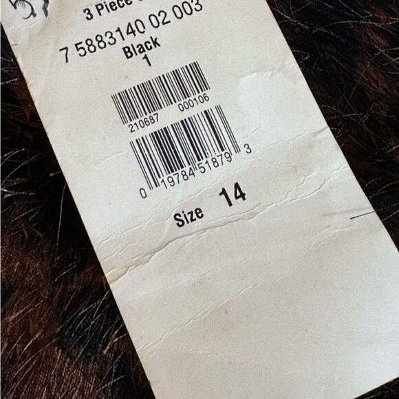 Vintage Stephanie Thomas cardigan Womens sz 14 Animal print metallic fuzzy New - Picture 8 of 14